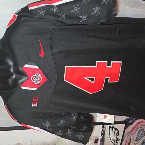 L Ohio State Buckeyes #4 Smith Black Alternate Jersey - Picture 4 of 8